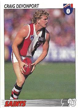 1993 Select AFL #38 Craig Devonport Front